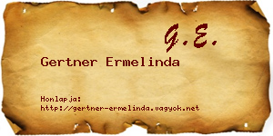 Gertner Ermelinda névjegykártya